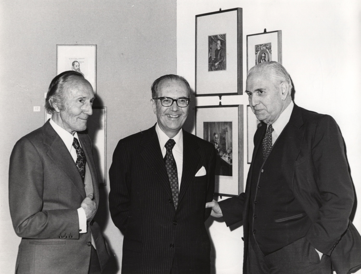 Mariano Fernández Zumel, Domingo García Sabell y Pedro Laín Entralgo en