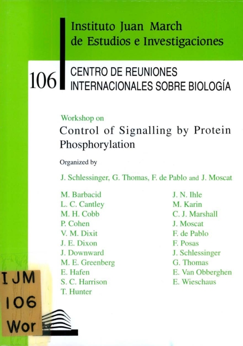 Detail Workshop On Control Of Signalling By Protein Phosphorylation Library