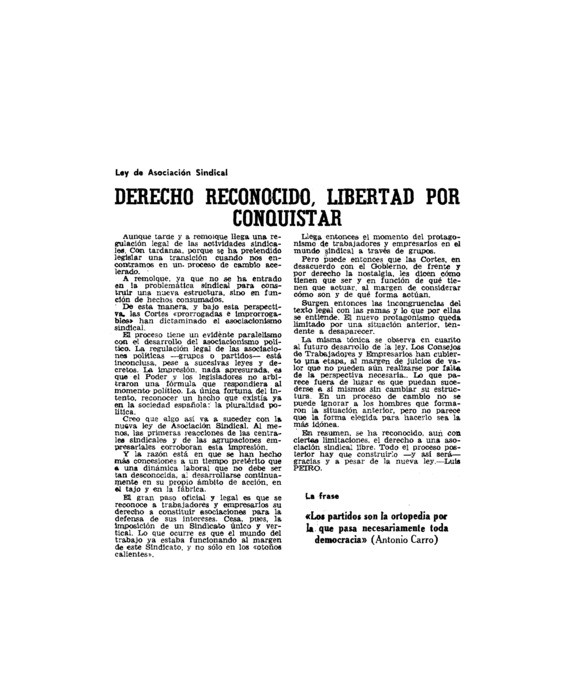 Derecho reconocido, libertad por conquistar - Archivo Linz de la ...